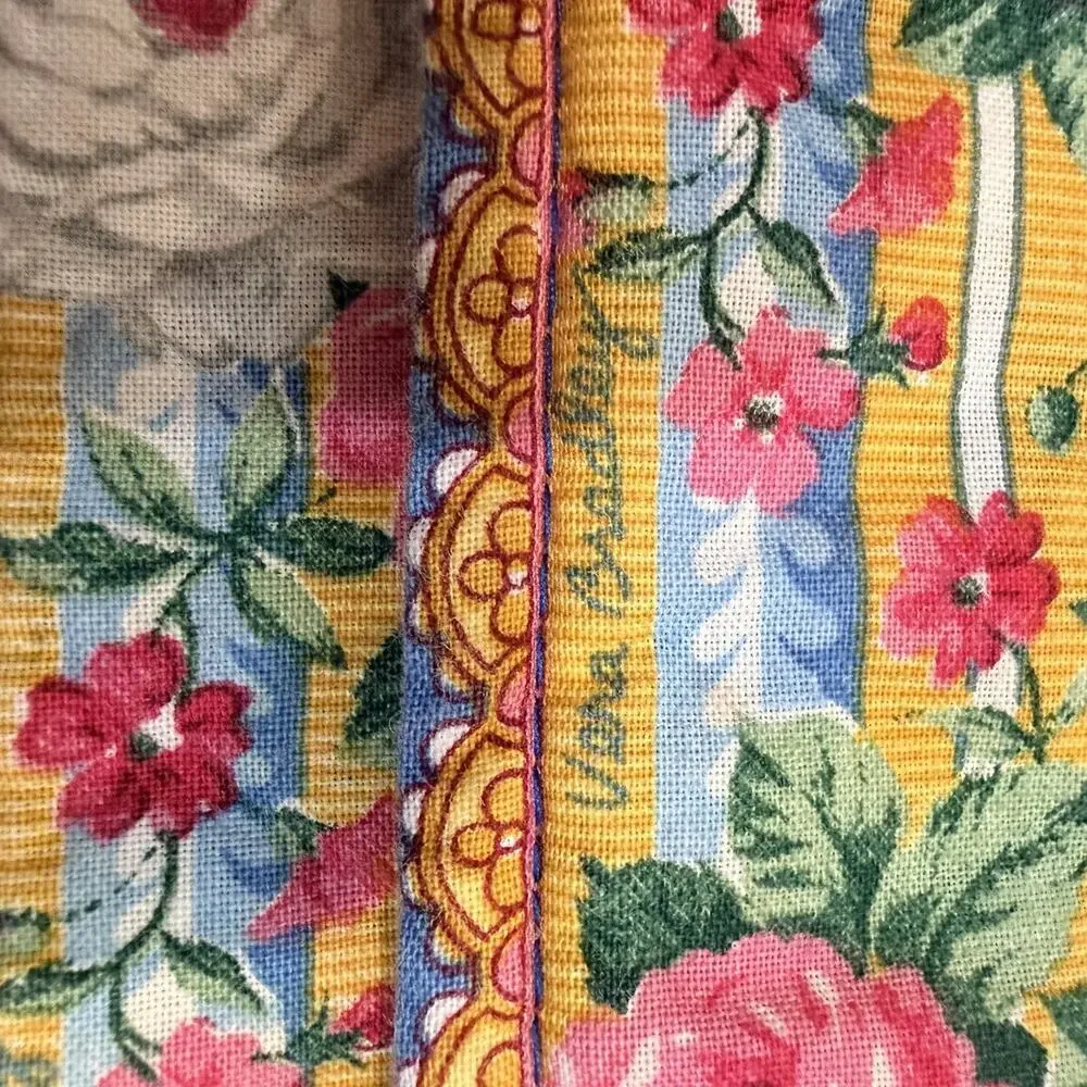 Vintage Vera Bradley Retired Elizabeth Quilted Placemat Set Of 8 Floral Cottage